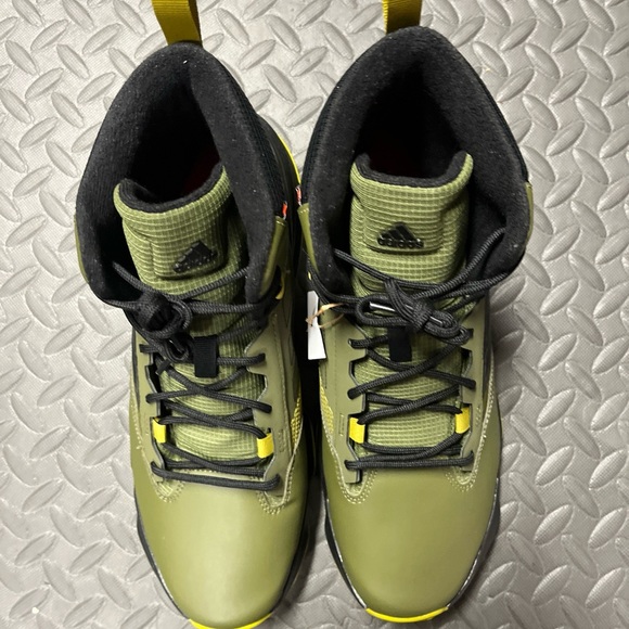 Adidas Terrex Unity Leather Mid Cold RDY Men's 13 Hiking Boots Olive NEW… - Picture 5 of 14